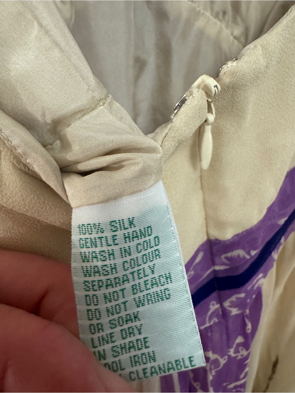 Anthropologie Lil Silk Floating Lotus Babydoll Dress - Picture 7 of 9